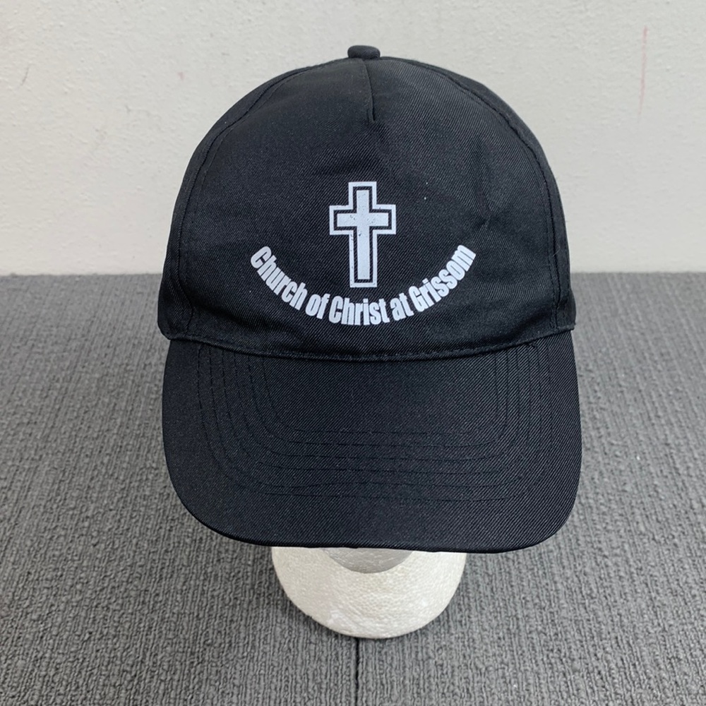 Church of Christ at Grissom Baseball Hat Unisex OSFA Black White Adjustable Cap